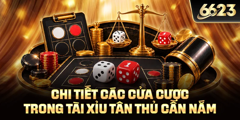 Chi tiết các cửa cược trong tài xỉu tân thủ cần nắm