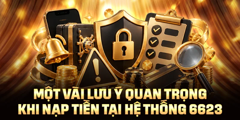 Một vài lưu ý quan trọng khi nạp tiền tại hệ thống 6623